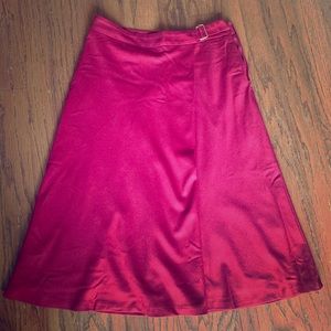 Burgundy Skirt Great with Boots!